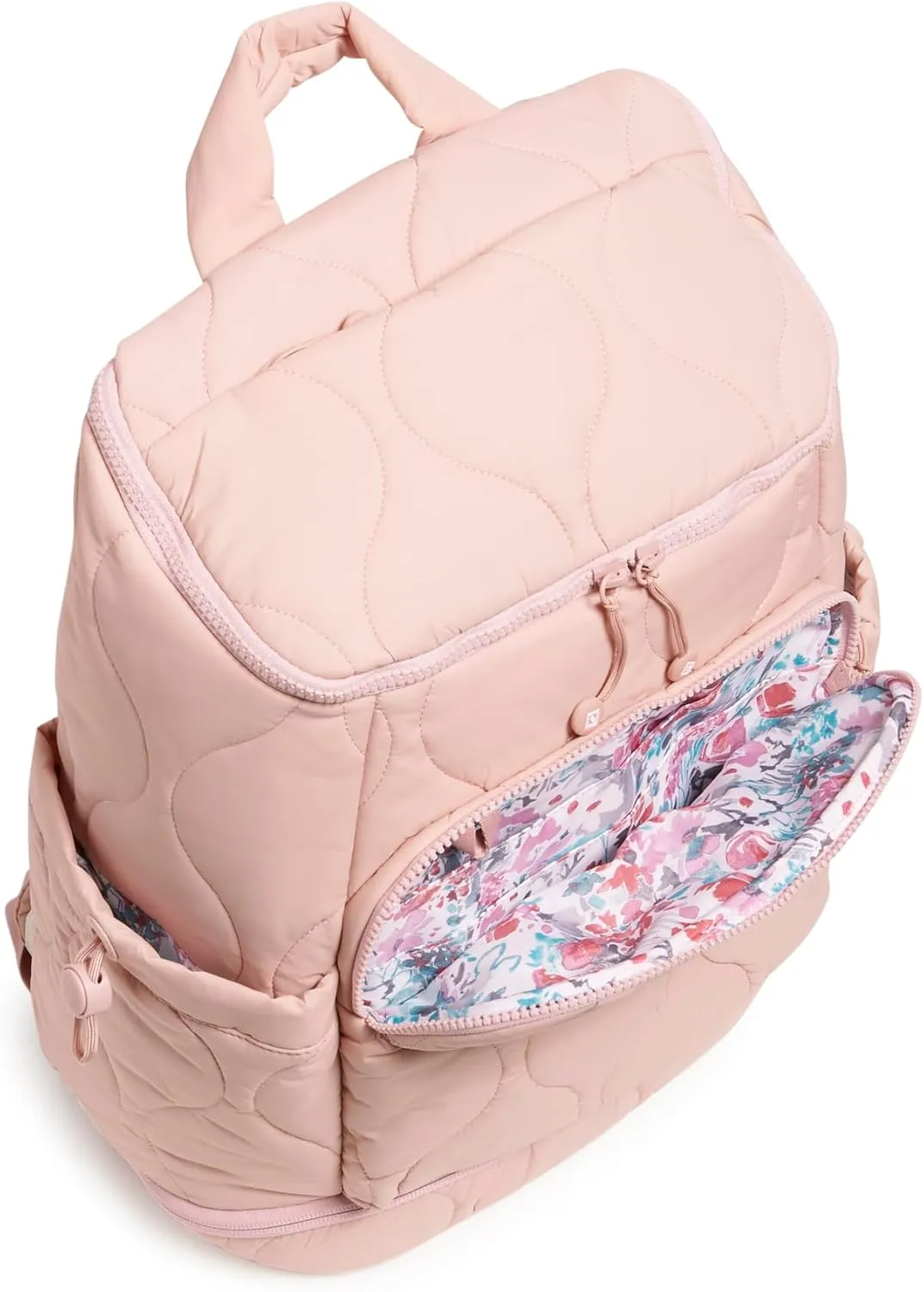 Vera Bradley Women's Featherweight Commuter Backpack Travel Bag, Rose Quartz, One Size