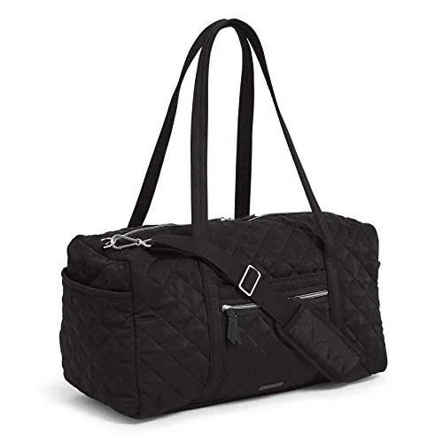 Vera Bradley Women's Performance Twill Medium Travel Duffle Bag, Black