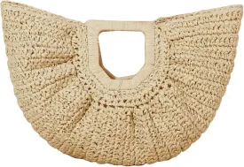 Verdusa Women's Straw Top Handle Handbags Woven Clutches Tote Bag Purses
