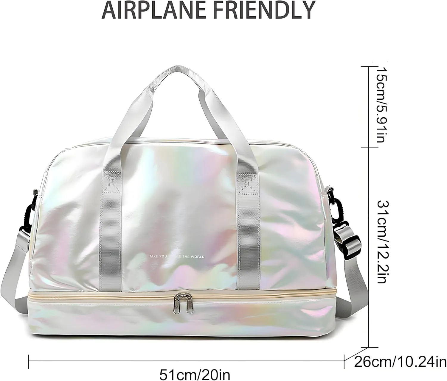 Weekender Bag, Large Travel Duffel Bag for Women with Wet Pocket, Carry on Overnight Bag with Shoe Compartment, Mom Hospital Bags for Labor and Delivery