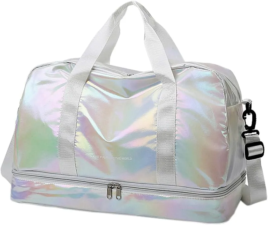 Weekender Bag, Large Travel Duffel Bag for Women with Wet Pocket, Carry on Overnight Bag with Shoe Compartment, Mom Hospital Bags for Labor and Delivery