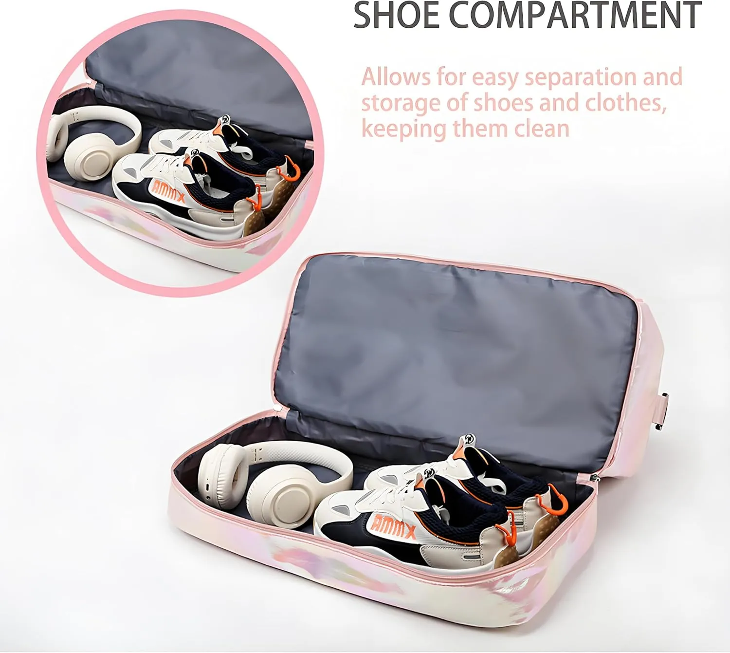 Weekender Bag, Large Travel Duffel Bag for Women with Wet Pocket, Carry on Overnight Bag with Shoe Compartment, Mom Hospital Bags for Labor and Delivery