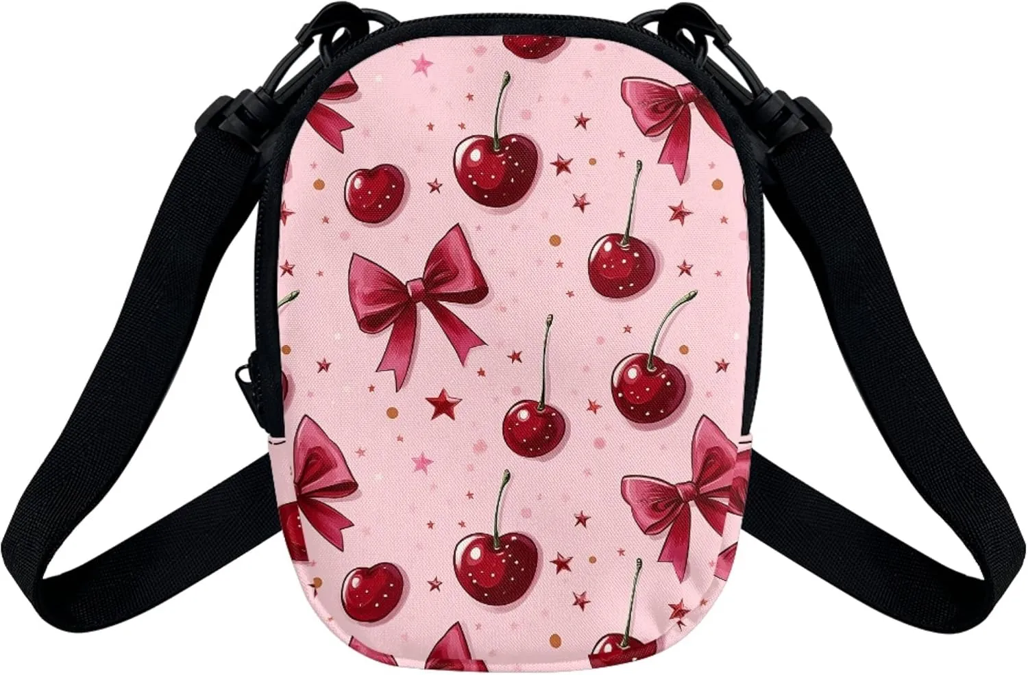 Women Girls Canvas Messenger Bag with Zipper Mini Crossbody Totes for Money Coins Purse Cell Phone Holder