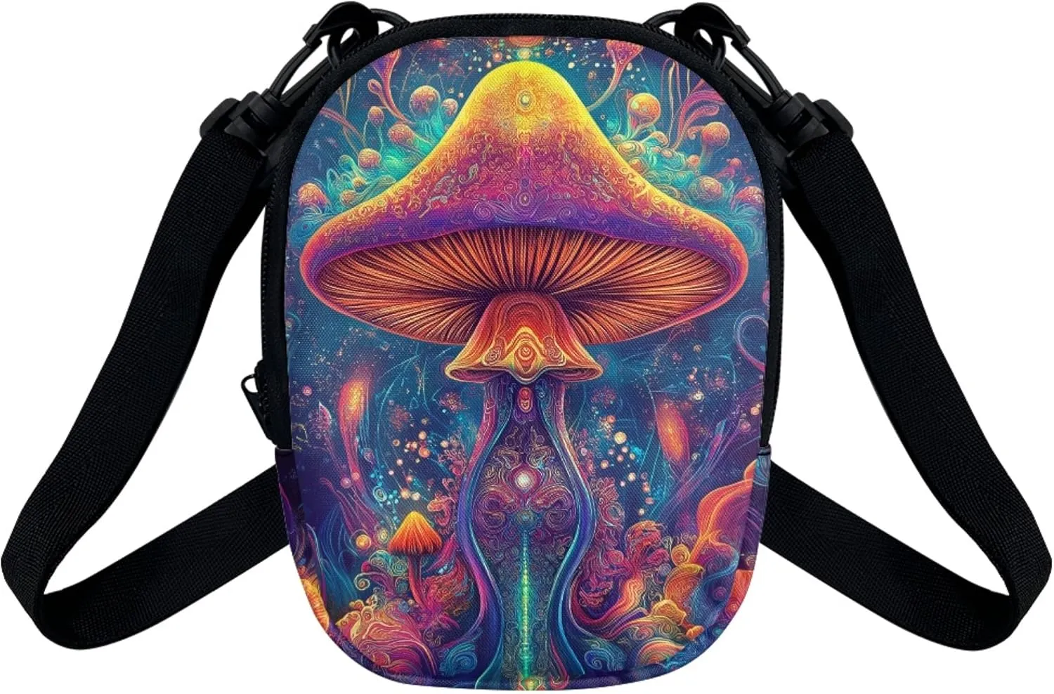 Women Girls Canvas Messenger Bag with Zipper Mini Crossbody Totes for Money Coins Purse Cell Phone Holder