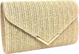 Women Straw Bag Evening Clutch Purse Handbags Wedding Party Clutches Purses