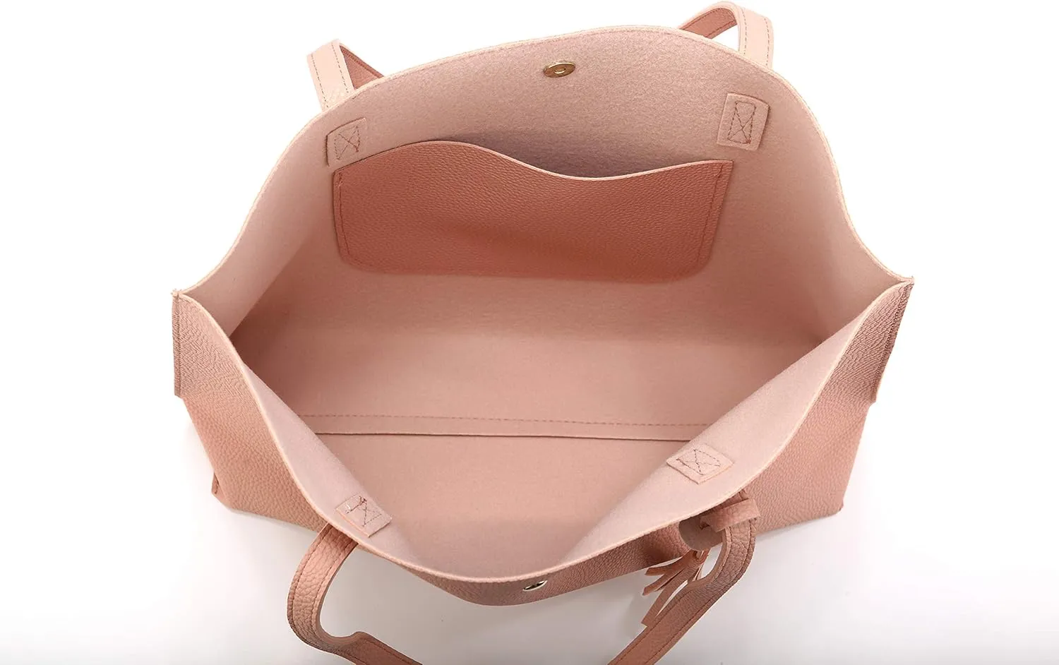 Women Tote Bags Top Handle Satchel Handbags PU Faux Leather Tote Bag with Tassel Shoulder Purse
