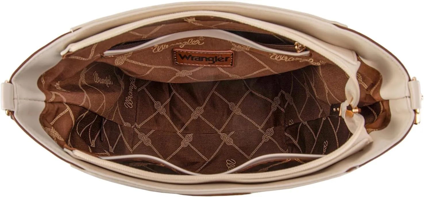 Wrangler MEDIUM Crossbody Bag for Women Vegan Leather Bucket Handbags with Guitar Strap