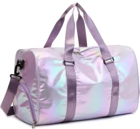 Yaopeing Gym Bag with Shoes Compartment,Sports Duffle Bag for Girls,Waterproof Travel Gym Tote Bags for Women,Purple