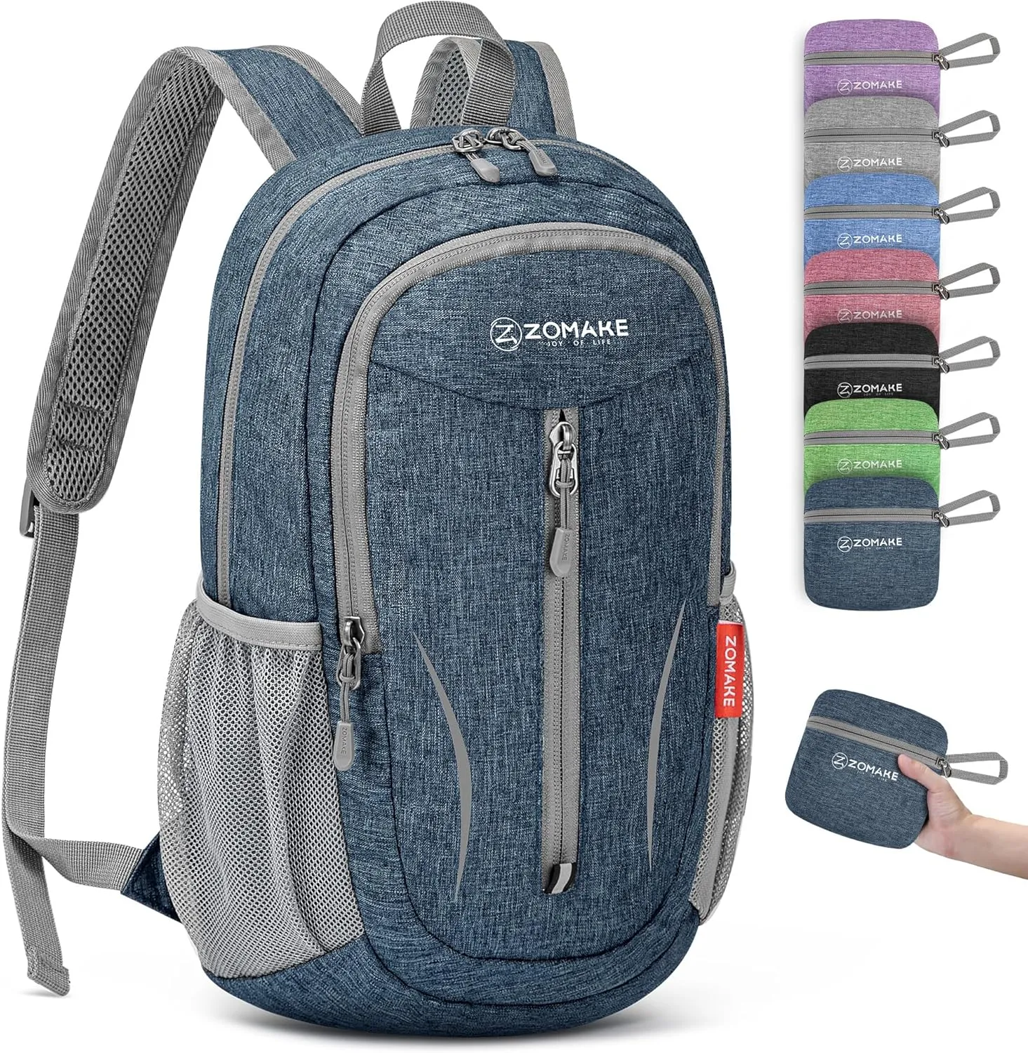 ZOMAKE 10L Small Packable Hiking Backpack - Lightweight Hiking Daypack - Tear Resistant Foldable Day Pack for Women Men