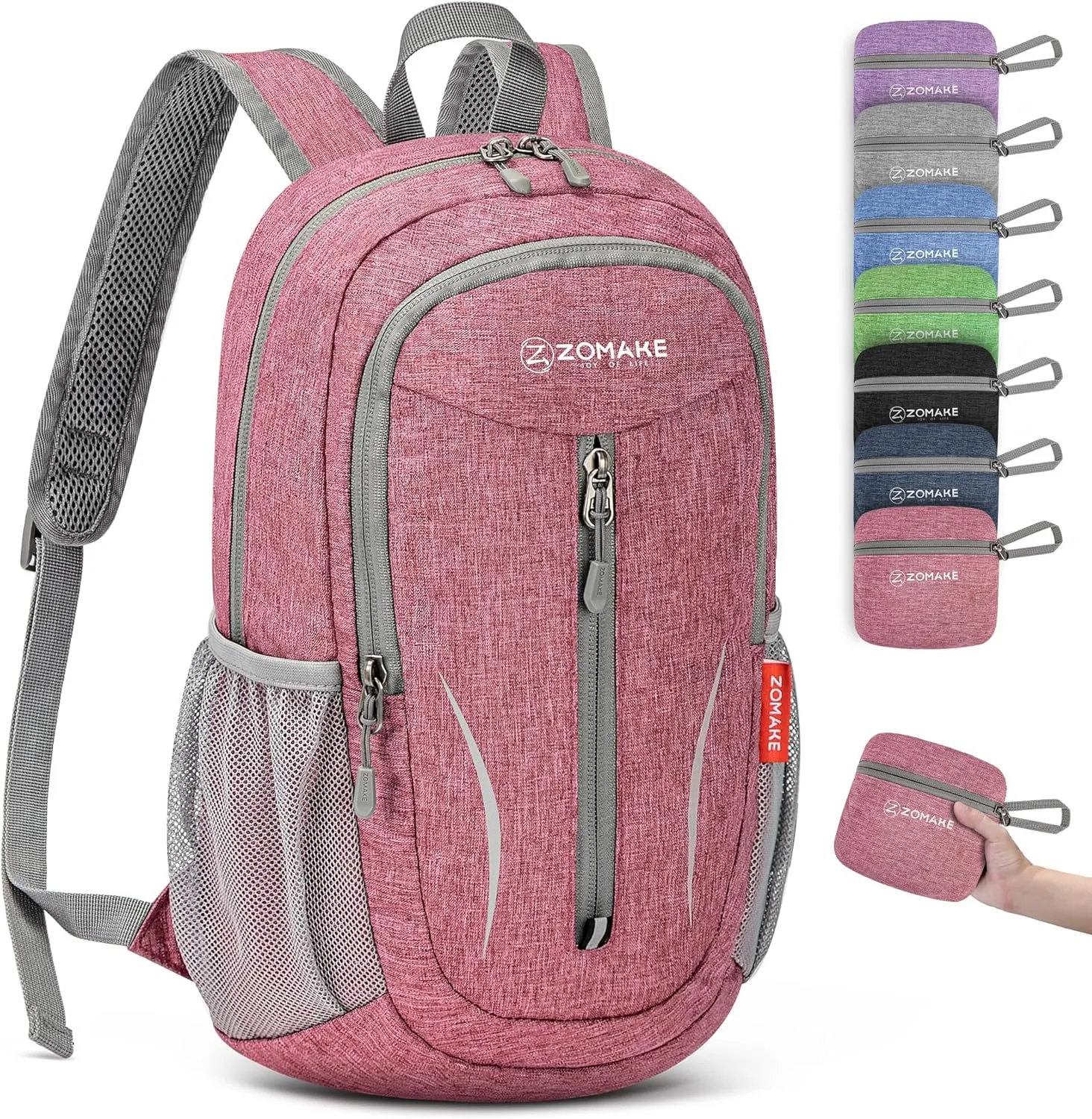 ZOMAKE 10L Small Packable Hiking Backpack - Lightweight Hiking Daypack - Tear Resistant Foldable Day Pack for Women Men