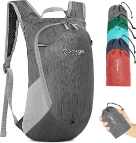 ZOMAKE Ultra Lightweight Packable Backpack 18L, Small Foldable Hiking Backpacks Water Resistant Folding Daypack for Travel(Black)