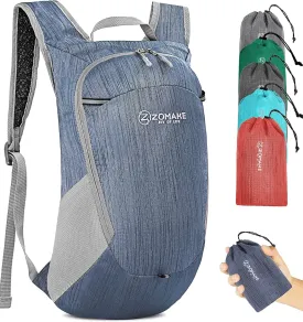 ZOMAKE Ultra Lightweight Packable Backpack 18L, Small Foldable Hiking Backpacks Water Resistant Folding Daypack for Travel(Navy Blue)